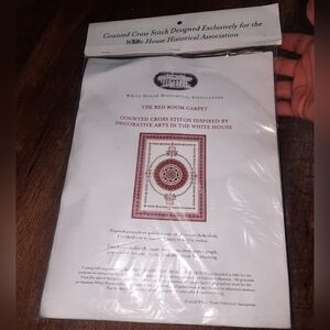 White House Historical Association Counted Cross Stitch Kit THe Red Room Carpet